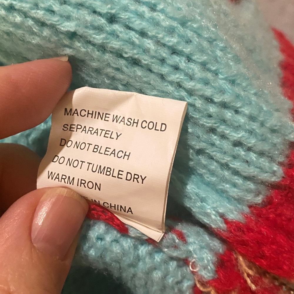 Colorful Funky Sweater with Number Patch - Picture 3 of 5